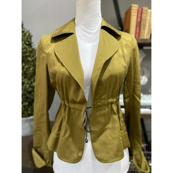 Akris Punto Jackets & Blazers - AKRIS PUNTO Olive Drawstring Lightweight Jacket 6